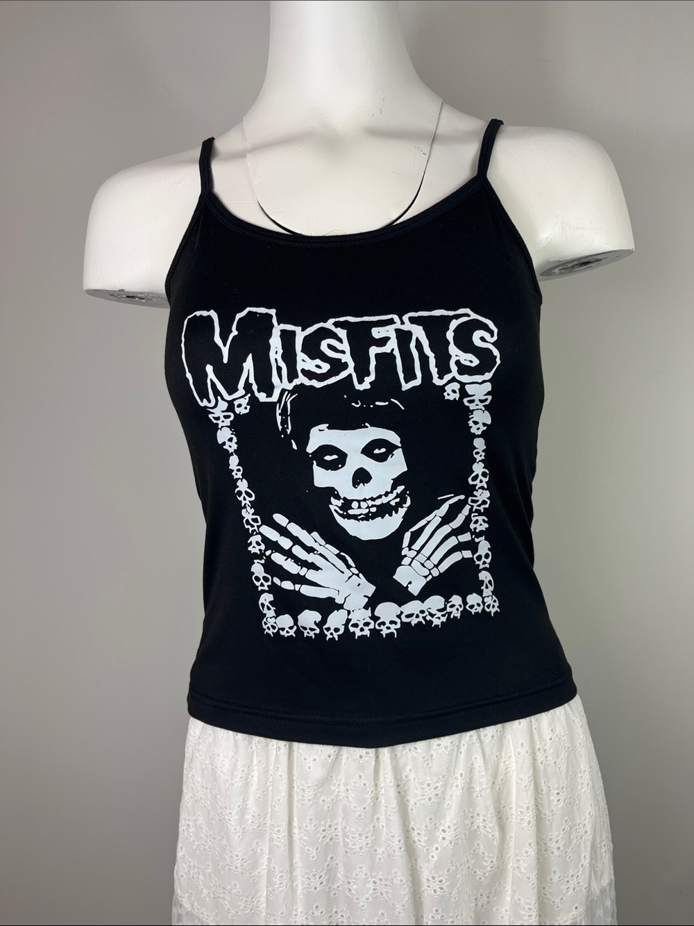 Black Misfits Graphic Cami Tank - Women's Spaghetti Strap
